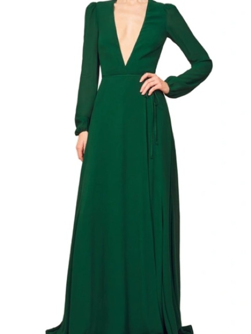Reformation Milan Long Sleeve Wrap Dress